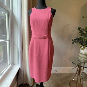 Sleeveless Hugo Pink Dress, waist belt, Size 4